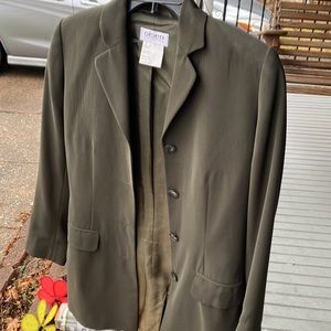 Olsen collection extra long style blazer dark olive size 4 women’s blazer